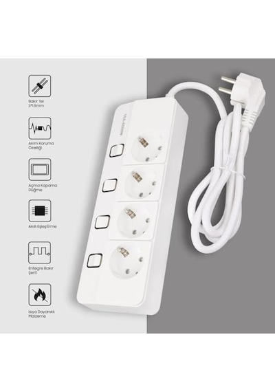 Monofaze Kauçuk Erkek Düz Fiş, Dayanıklı Ve Kullanışlı