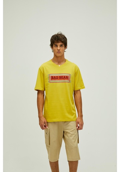 Bad Bear Mesh Erkek T-shirt-23202 Sarı
