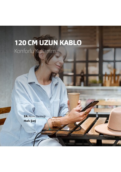 2dk18s Alumicable Typec Şarj Kablosu,siyah