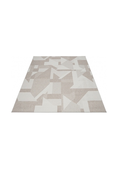 Modern Krem Geometrik Desenli Sisal Halı Dokuma Salon Ve Mutfak Halısı Çok Renkli