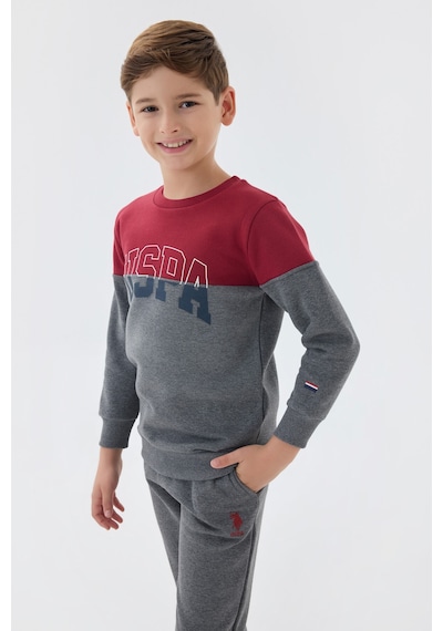 U.S. Polo Assn. U.s. Polo Assn Erkek Çocuk Bordo Eşofman Takımı Us1139-c-v1 Bordo