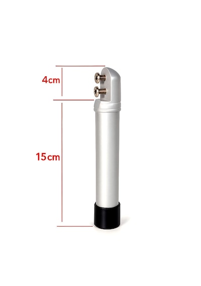 Ayrıntıshop Wc Parlak Alüminyum Gövde Ayakları 15cm Gri