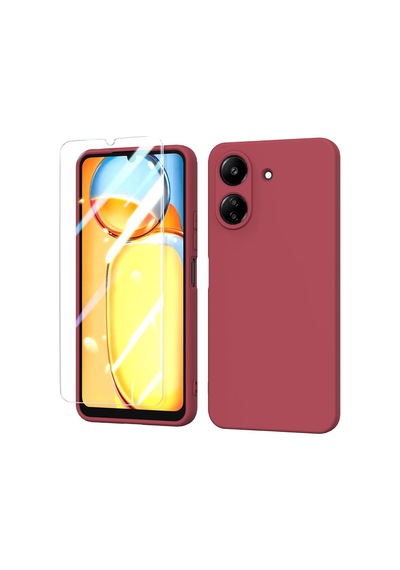 Teleplus Xiaomi Redmi 13c Kılıf Mara Lansman Silikon + Ekran Koruyucu