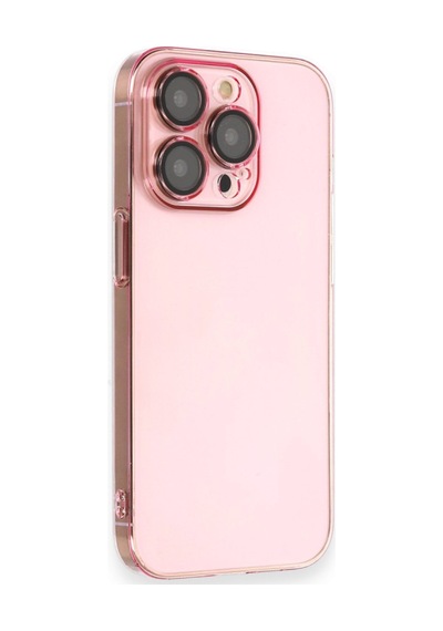 Apple iPhone  Uyumlu,  14 Pro Kılıf Armada Lensli Kapak - Rose Gold