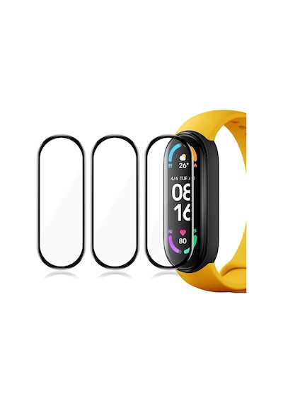 Xiaomi Mi Band 5 Tam Kapatan Pmma Ekran Koruyucu Tam Kapatan Siyah 3 Adet