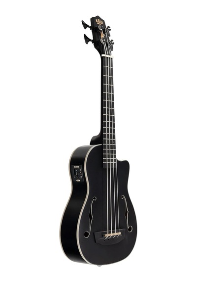 Kala Black Journeyman Maun Akustik-elektro U Bass Mini Bas Gitar