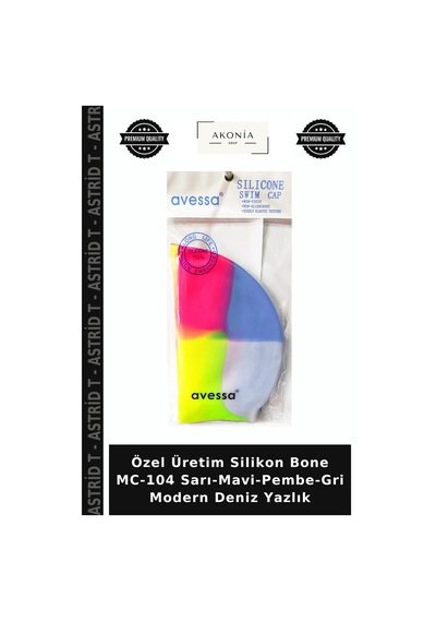 Özel Üretim Silikon Bone Mc-104 Sarı-mavi-pembe-gri Modern Deniz Yazlık Çok Renkli