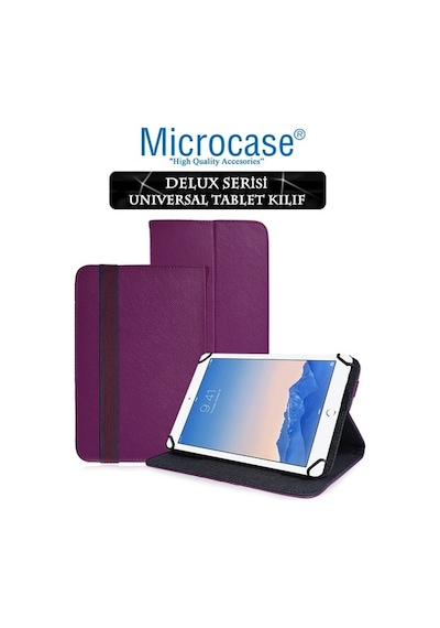 Apple Uyumlu iPad Air 2 Delüx Serisi Universal Standlı Deri Kılıf + Nano