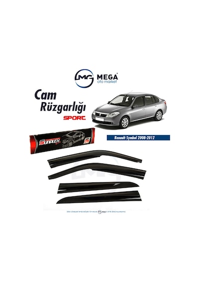 Clio Symbol 2008-2012 Cam Rüzgarlık Mugen Tip Sunplex