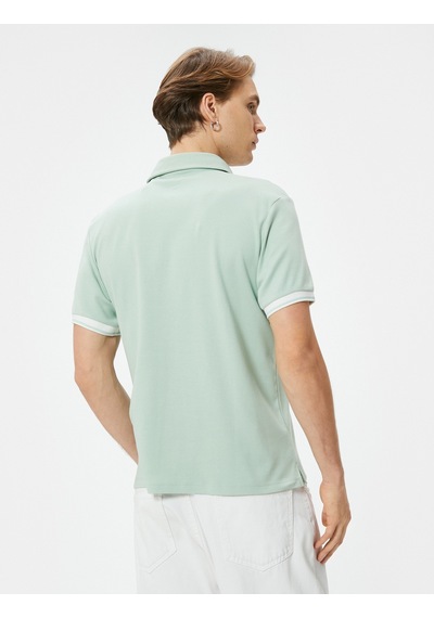 Koton Polo Yaka Tişört Slim Fit Düğmeli Kısa Kollu Mınt 4sam10088mk Mint