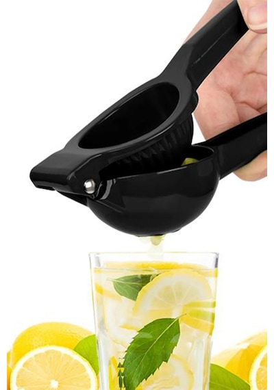 Metal Narenciye Limon Sıkacağı Özel Tasarım Desenli Siyah Sıkacak