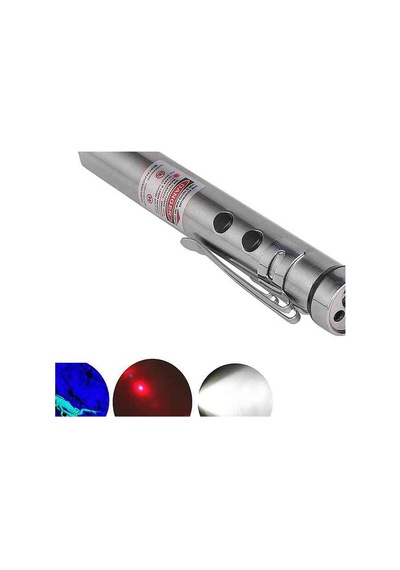 Led Cep Feneri Uv 3 Fonksiyonlu Güçlü Işık Çok Amaçlı Kullanım Wt-170 Evimdeyokyok Beyaz