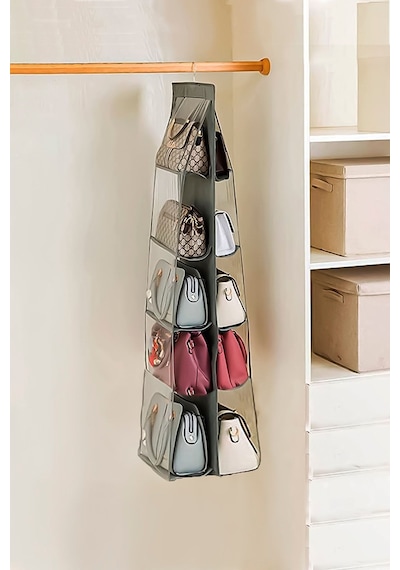 10 Cepli Dolap Içi Ayakkabı Ve Çanta Düzenleyici Geniş Hacimli Şeffaf Pencereli Organizer 125cmx37cm Diğer