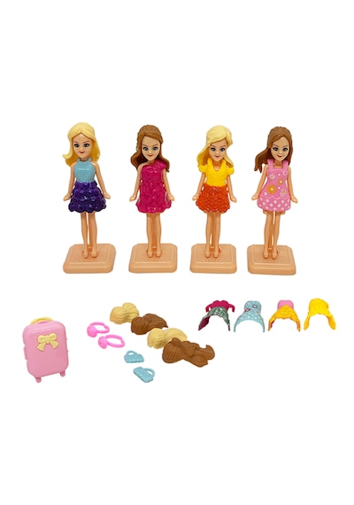 Dollyland Minkie Eğlenceli Moda Partisi Bebekleri 17 Parça 9cm Çok Renkli