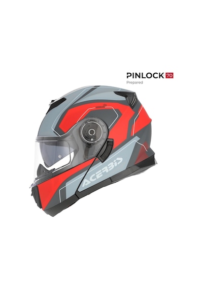 Acerbis Serel 22-06 Kask Gri Kırmızı Gri - Kırmızı