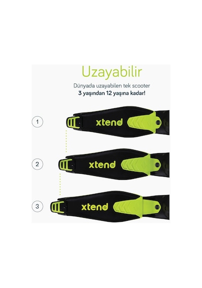 Smartrike Xtend Büyüyebilen Ride On Scooter Lime Çok Renkli
