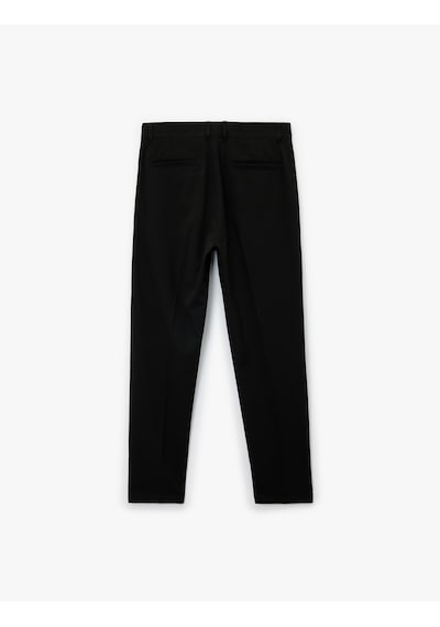 Koton Slim Fit Cep Detaylı Viskon Karışımlı Kumaş Pantolon Siyah 6wam40098hw Siyah