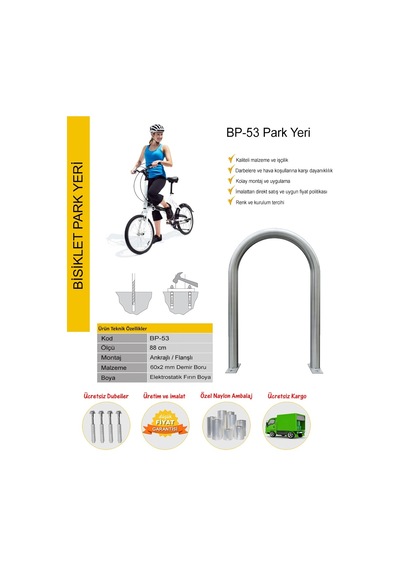 Bisiklet Park Yeri Bisiklet Taşıyıcı Parkı Alanı Ayağı Demiri Yeşil