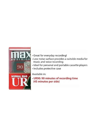108562 Ur-90 5pk Normal Önyargılı Ses Kasetleri 90 Dakika Kılıflı 5'li Paket