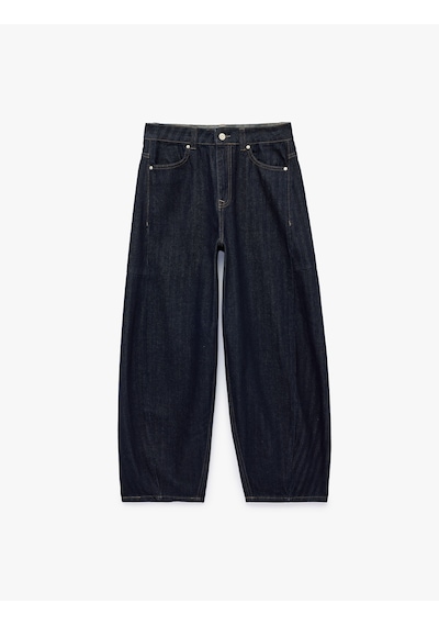 Koton Normal Bel Pamuklu Cepli Balon Fit Barrel Denim Pantolon - Barrel Jeans Raw 7wal40288md 63x Koton Normal Bel Pamuklu Cepli Balon Fit Barrel Denim Pantolon - Barrel Jeans Raw 7wal40288md 63x