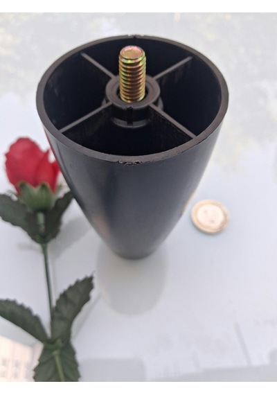 Ayak Hrd 90722 Koltuk Kanepe Baza Siyah Renk Dişli 12 Cm Yükseklik Silindirik Şekil