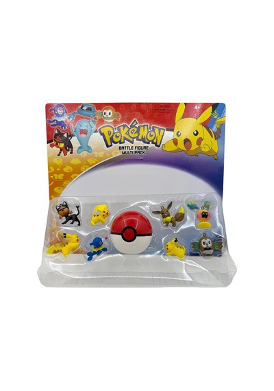 Pokemon Pikachu Poke Topu Diğer Pokemonlar Figür Seti 9lu
