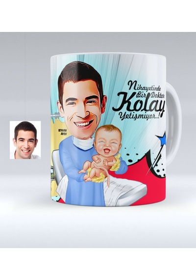 Kişiye Özel Bay Kadın Hastalıkları Ve Doğum Uzmanı Karikatürlü Be