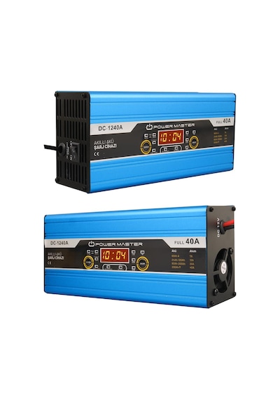 Powermaster Dc-1240a 12 Volt Max 40 Amper Digital Ekranlı Akıllı Kuru - Asit - Jel Akü Şarj Cihazı