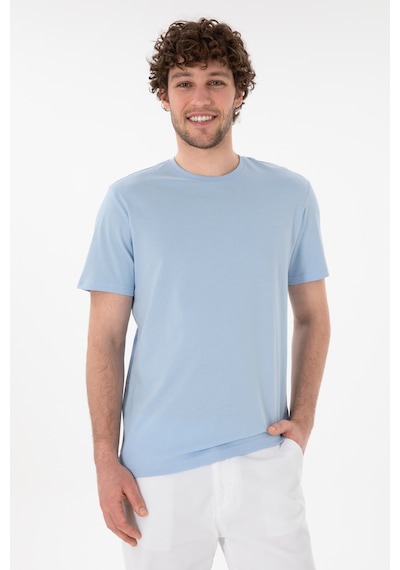 U.S. Polo Assn. Erkek Regular Fit Bisiklet Yaka Açık Mavi Basic Tişört 50305928-VR003