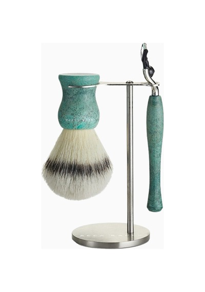 Acca Kappa Barber Shop Collection Profesyonel Tıraş Seti Jilet, Fırça Ve Stand
