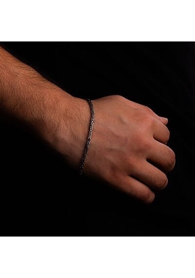 Tesbihane 925 Ayar Gümüş 2 Mm Erkek Kral Bileklik