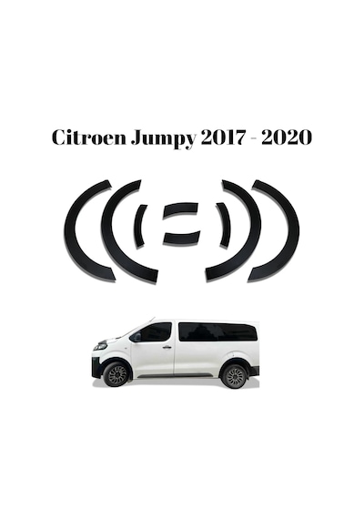 Citroen Jumpy 2017 2018 2019 2020 Uyumlu Kapı Ve Çamurluk Koruma Premium Dodik Seti Siyah 8 Parça Tam Set