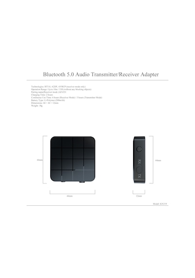 Tm-Bt48 Şarjlı Bluetooth 5.0 Ses Müzik Alıcı Verici Adaptör