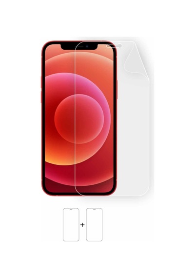 Apple Uyumlu   iPhone 12 Mini Ekran Koruyucu 1+1 Ön Poliüretan Film