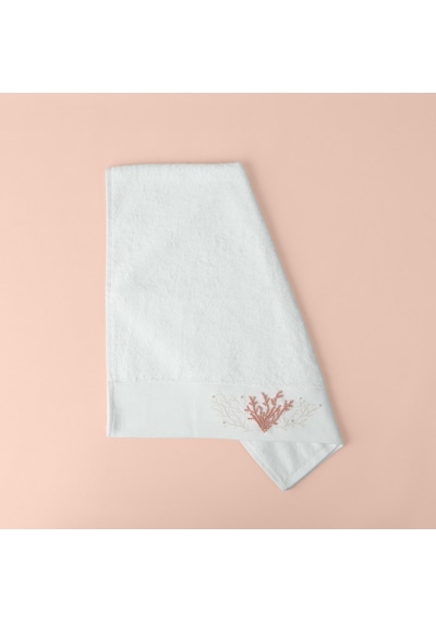 Linens Coral Bambu Yüz Havlusu 50x85 Cm Beyaz Beyaz