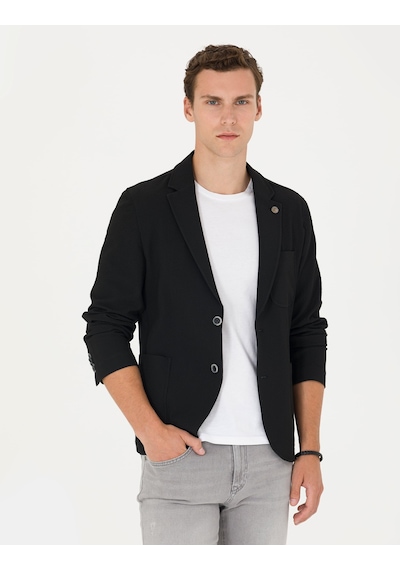 Pierre Cardin Siyah Ekstra Slim Fit Blazer Ceket