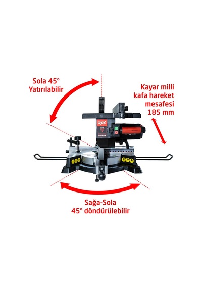 Rox 0289 305 MM 1800W Kombine Gönye Tezgah Testeresi