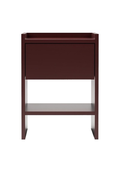 Almo Tek Çekmeceli Komodin Botanik Yeşil Royal Red