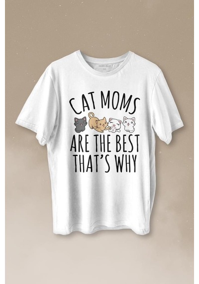 Cat Moms Kedi Annesi Are The Best Thats Hayvan Hakları Baskılı Tişört Unisex T-shirt 001 Cat Moms Kedi Annesi Are The Best Thats Hayvan Hakları Baskılı Tişört Unisex T-shirt 001