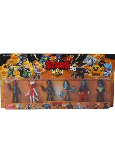 Brawl Stars 6'lı Koleksiyon Karakter Figür Seti 12 Cm Eklemli Oyuncak Kahramanlar Seti Brawl Stars