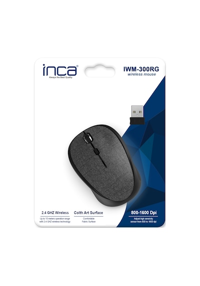 Inca IWM-300RG Kumaş Yüzeyli 7 Led Işıklı Kablosuz Mouse