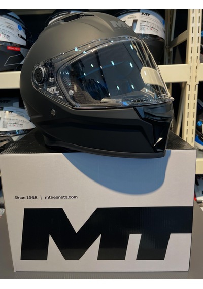 Mt Helmets Stinger 2 Pure A1 Mat Ff126 Siyah Şeffaf Vizör Mat Siyah