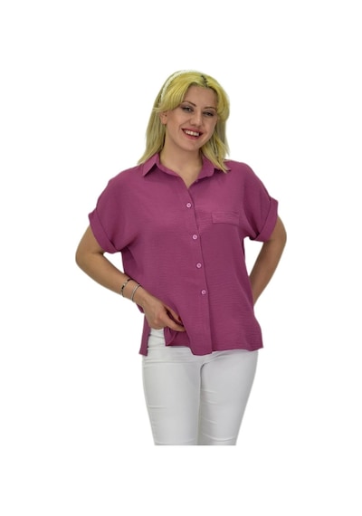 Kadın Ayrobin Kısa Kol Gömlek Bgl-st03696 001