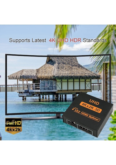 4435 2 Port Uhd 4k Hdmi Switch Ekran Monitör Splitter Çoklayıcı