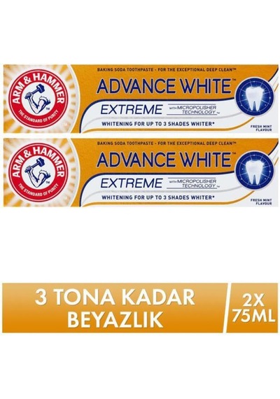 Arm&Hammer Advance White Extreme Whitening Beyazlatıcı Diş Macunu 2 x 75 ML
