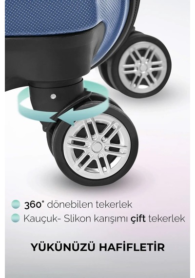 Polo&sky Spring Model Lacivert Renk Büyük Boy Valiz Bavul