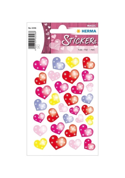 Magic - Etiket - Noktalı Kalpler Çok Renkli