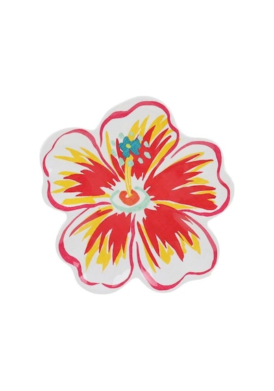 Lucky Art Tropea Melamin 20 Cm 2'li Çiçek Tabak Seti Dıo30041 Kırmızı