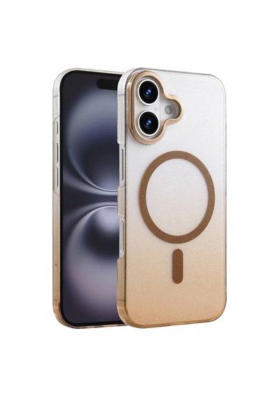 Apple iPhone  Uyumlu,  16 Plus Glossy Magsafe Kapak - Çöl Titanyum