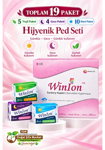 Winion Winalite Negatif İyonlu Hijyenik Ped Karma 3'lü